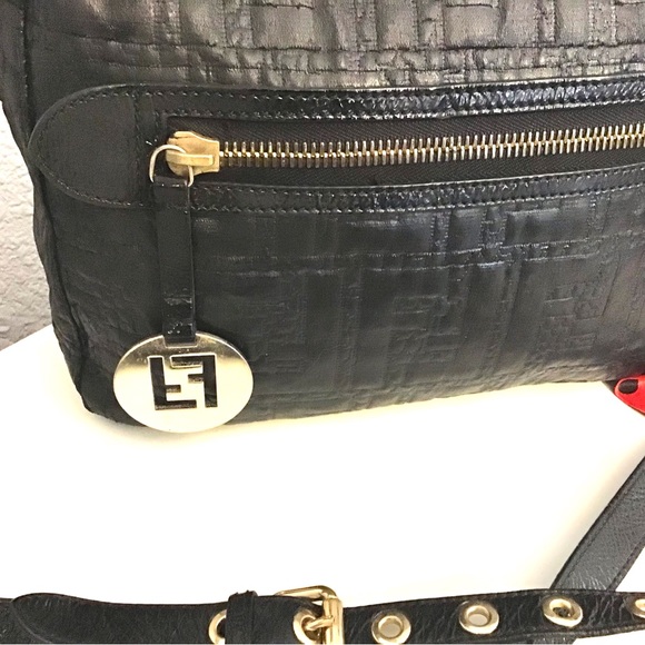 Fendi FF Quilted Coated Canvas Embossed Crossbody Bag - Picture 9 of 16
